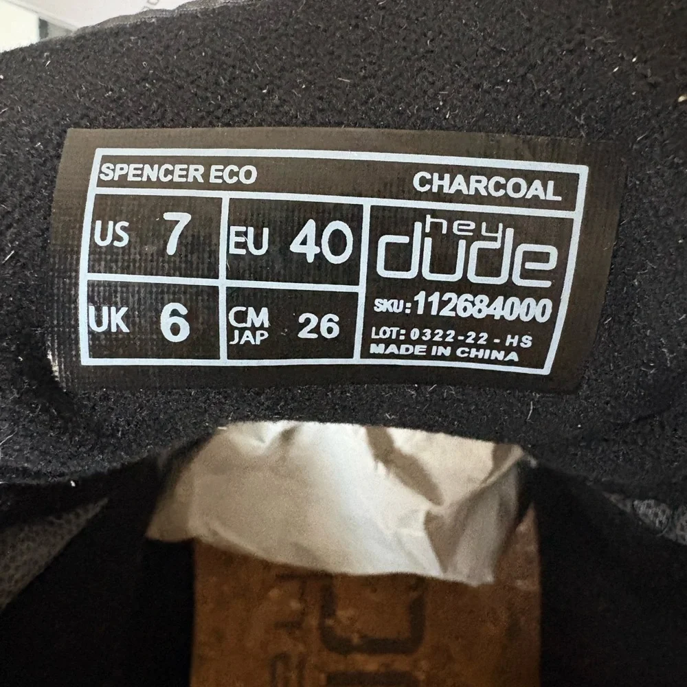 NWT Hey Dude SPENCER ECO LightShell Boots Charcoal Men’s 7 - Picture 8 of 8